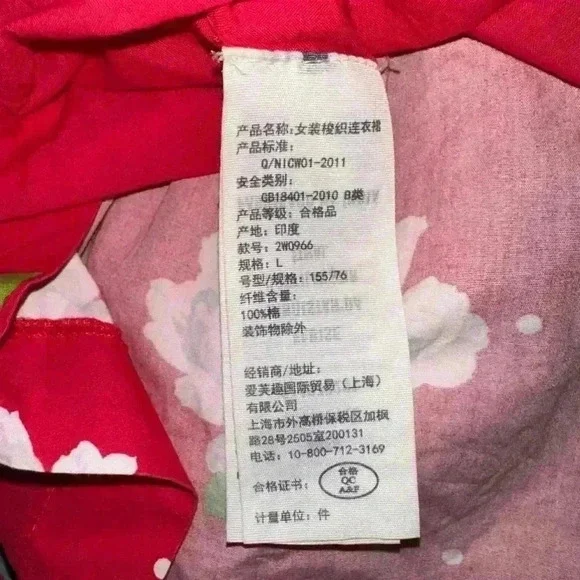 Abercrombie & Fitch Red Floral Dress Size L Kids - Picture 12 of 13